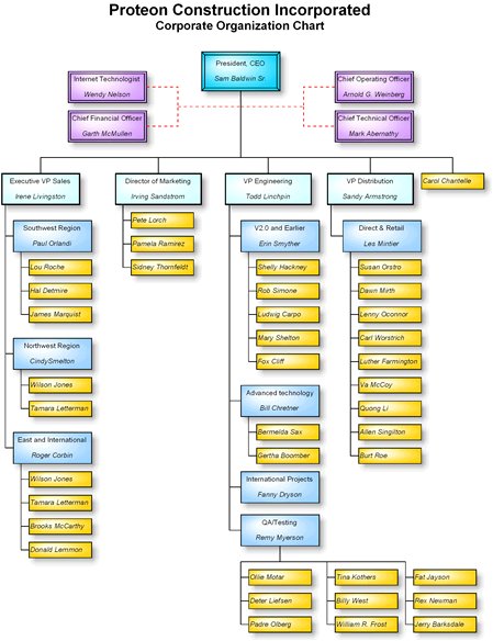 organisation chart sample