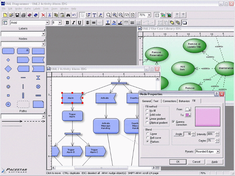 Screenshot for Pacestar UML Diagrammer 6.25.2050